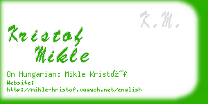 kristof mikle business card